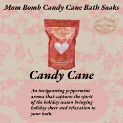 Mom Bomb Candy Cane Bath Soaks 3 lbs of Pure Tranquility (3 Pack)