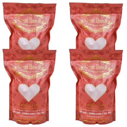 Mom Bomb Candy Cane Bath Soaks 3 lbs of Pure Tranquility (4 Pack)