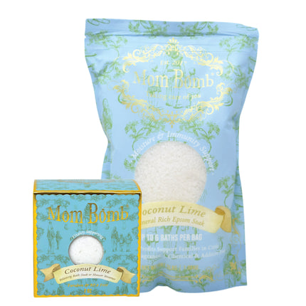Mom Bomb Coconut Lime Bundle with (1) Bath Bomb & (1) Bath Soak