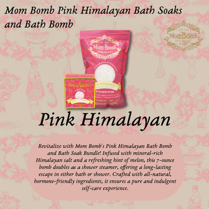 Mom Bomb Pink Himalayan Bundle with (2) Bath Bombs & (1) Bath Soak