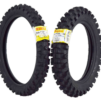 Pirelli Scorpion MX Extra J 60/100-14 Front 80/100-12 Rear Pit Bike Motorcycle Tires Set