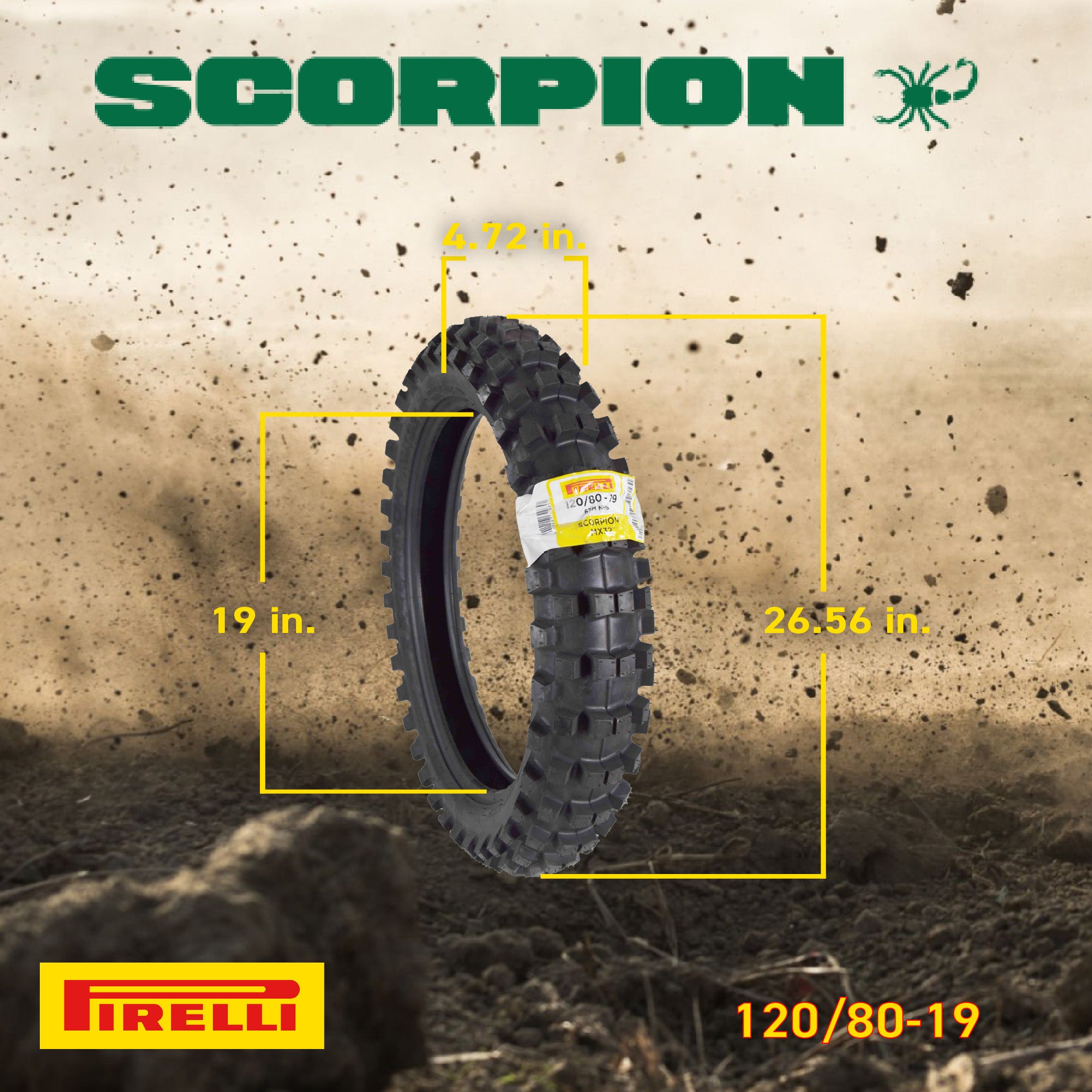 Pirelli Scorpion MX32 Mid Soft 80/100-21 Front 120/80-19 Rear Bias Tires Set