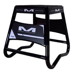 Matrix Concepts A2 Aluminum Motorcycle Stand – Black | Heavy-Duty Lightweight Alloy Dirt Bike Stand with Custom Matrix/Mass Depot Sticker Pack | Durable Design for Motocross, Off-Road & Garage Use