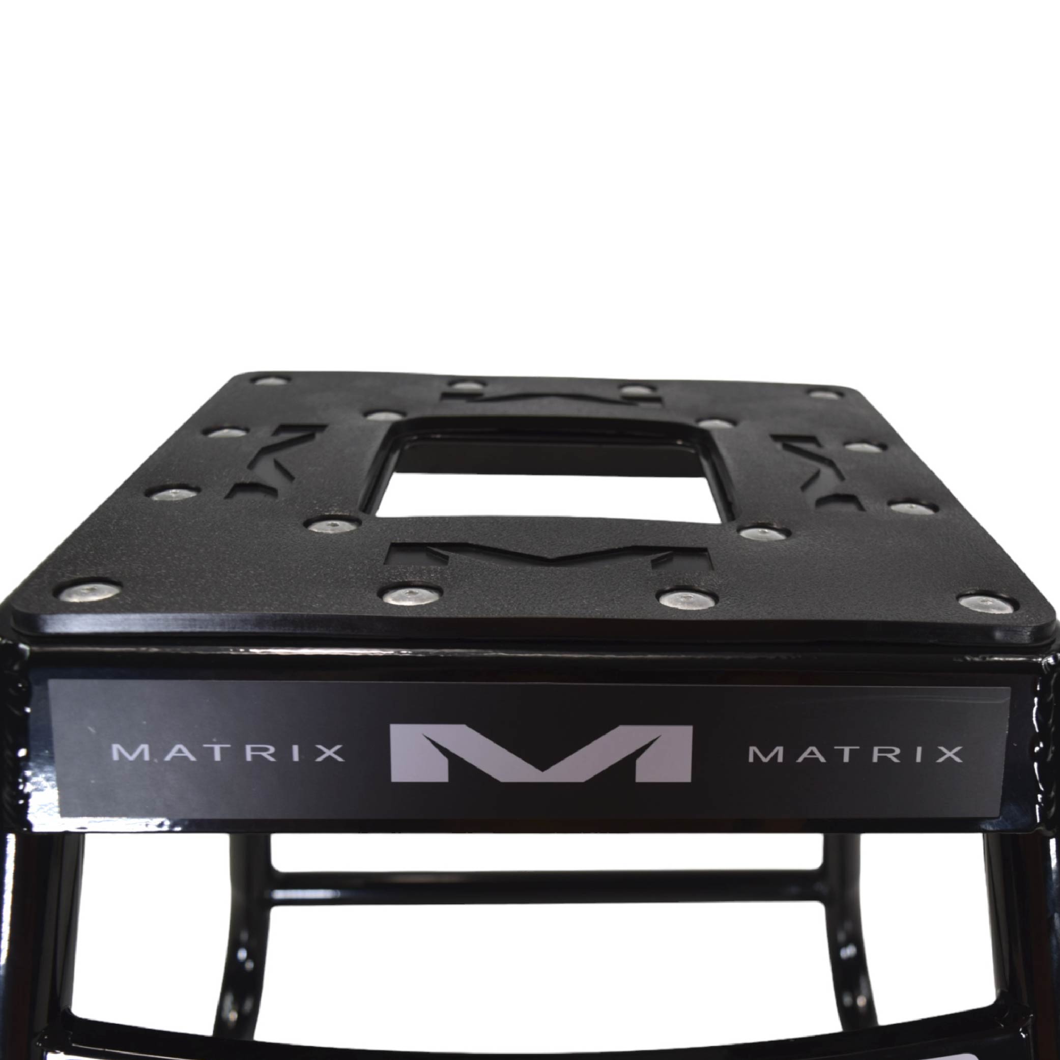 Matrix Concepts A2 Aluminum Motorcycle Stand – Black | Heavy-Duty Lightweight Alloy Dirt Bike Stand with Custom Matrix/Mass Depot Sticker Pack | Durable Design for Motocross, Off-Road & Garage Use