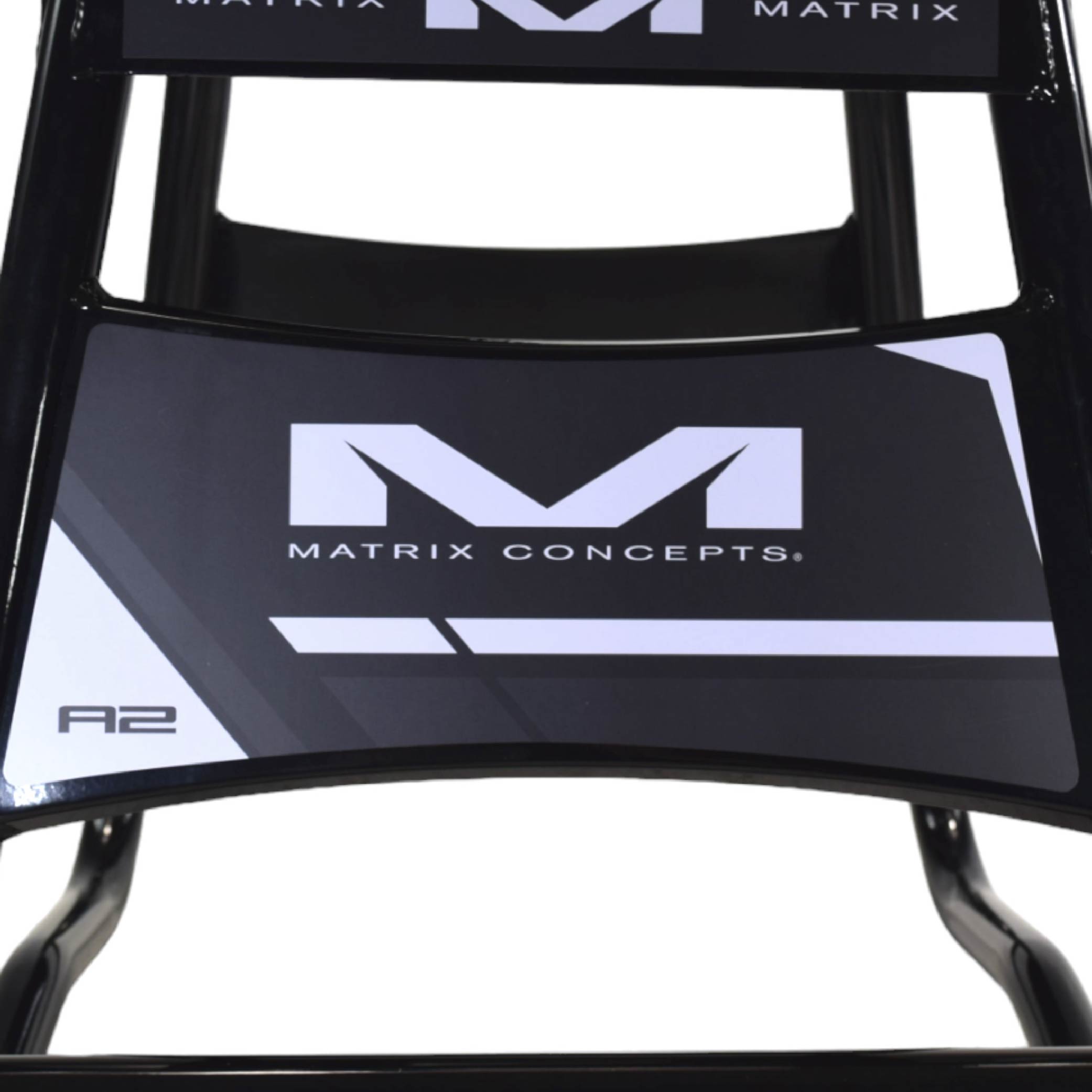 Matrix Concepts A2 Aluminum Motorcycle Stand – Black | Heavy-Duty Lightweight Alloy Dirt Bike Stand with Custom Matrix/Mass Depot Sticker Pack | Durable Design for Motocross, Off-Road & Garage Use