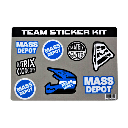 Matrix Concepts A2 Aluminum Motorcycle Stand – Black | Heavy-Duty Lightweight Alloy Dirt Bike Stand with Custom Matrix/Mass Depot Sticker Pack | Durable Design for Motocross, Off-Road & Garage Use