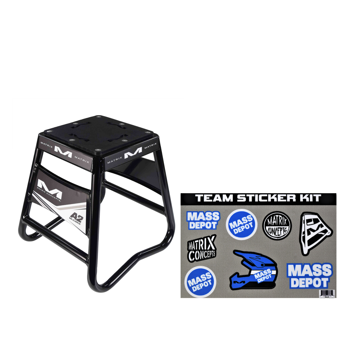 Matrix Concepts A2M Mini Stand w/ Anti-Rock Design for Dirt Bikes (Black)