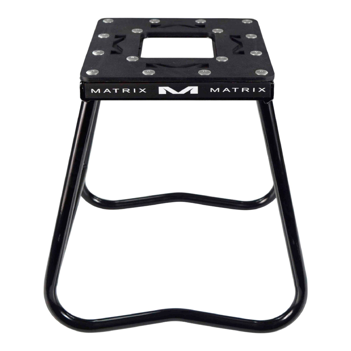 Matrix Concepts C1 Steel Stand - Black | Heavy-Duty Carbon Steel Motorcycle Lift | 300 lb Capacity Motocross Dirt Bike Stand | Non-Slip Rubber Top