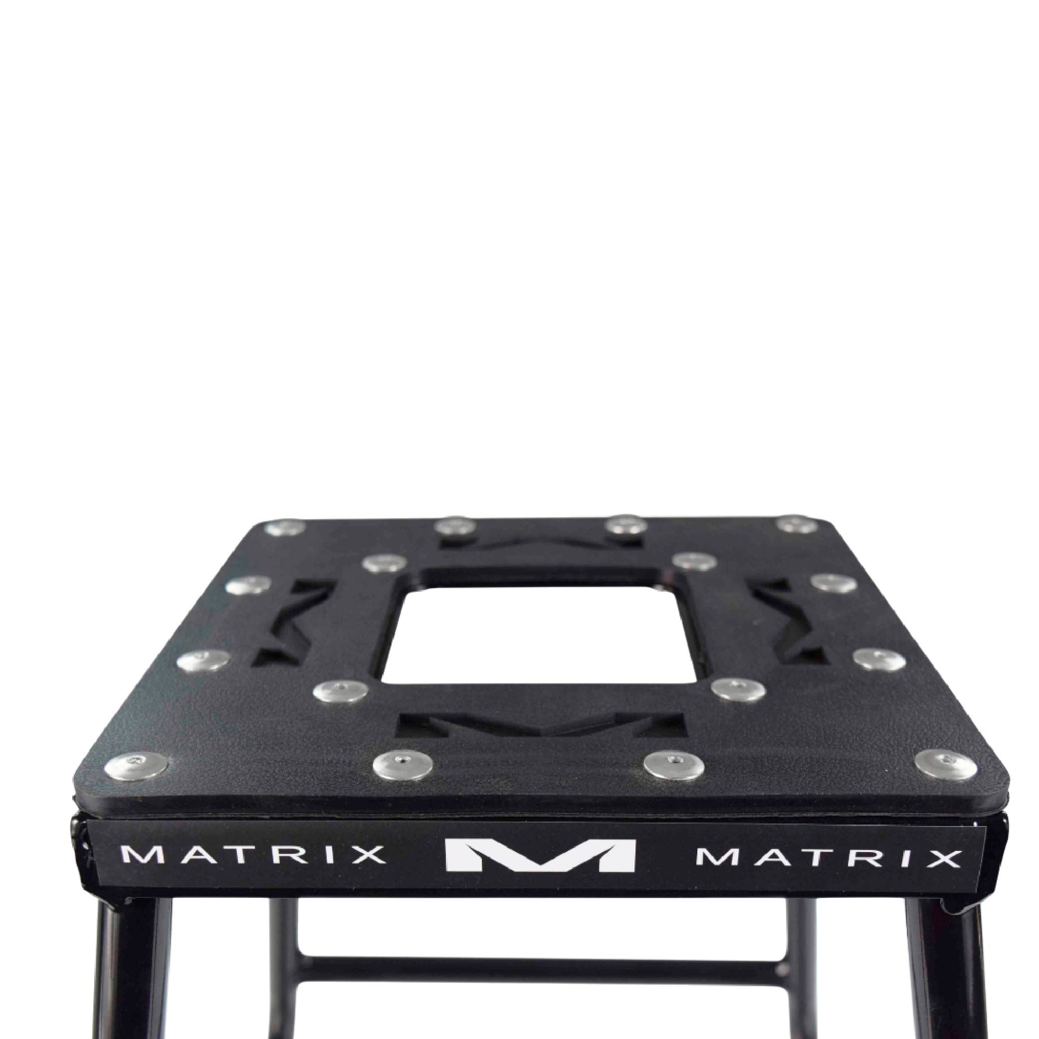 Matrix Concepts C1 Steel Stand - Black | Heavy-Duty Carbon Steel Motorcycle Lift | 300 lb Capacity Motocross Dirt Bike Stand | Non-Slip Rubber Top