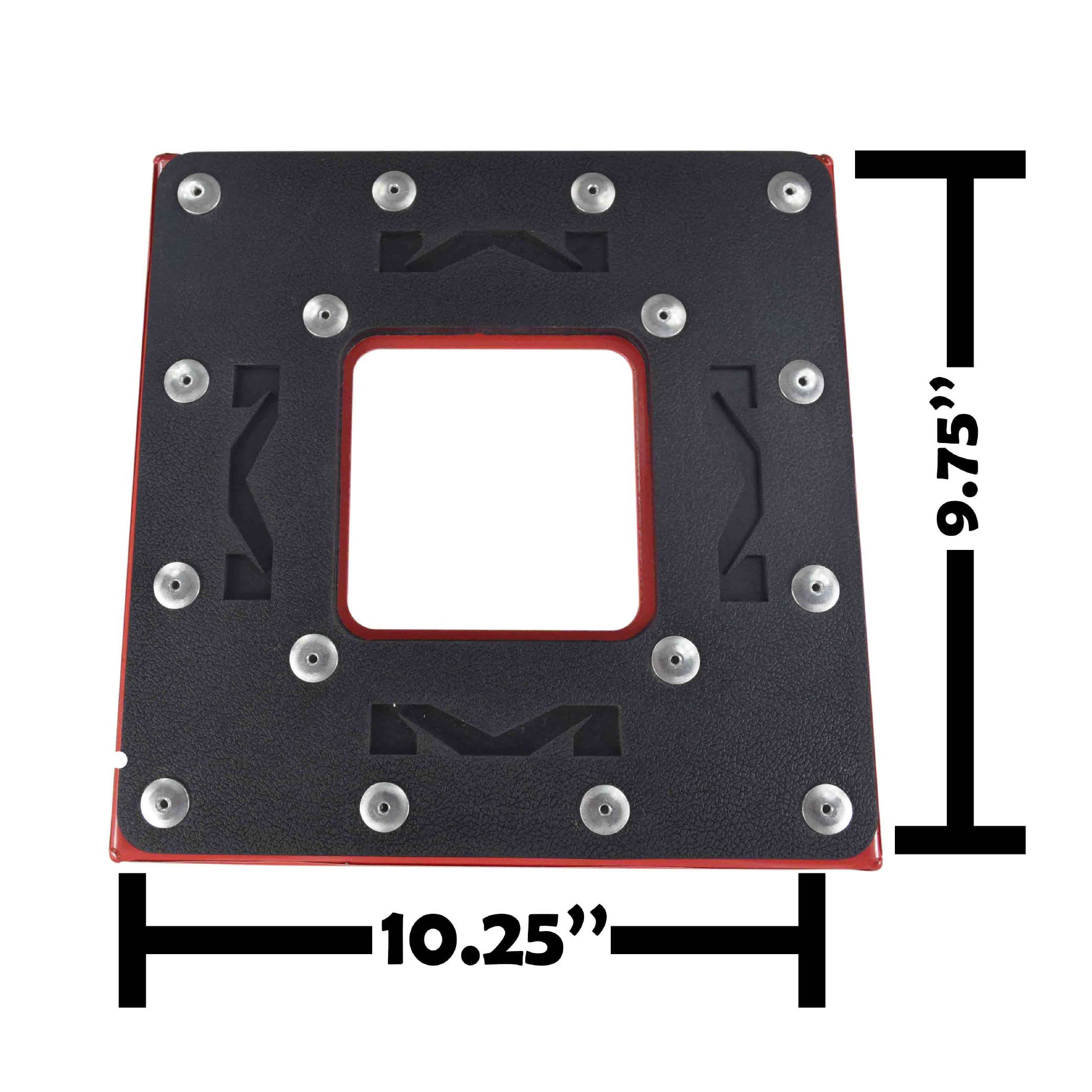 Matrix Concepts C1 Steel Stand /Mass Depot Sticker Pack - Red | Heavy-Duty Carbon Steel Motorcycle Lift | 300 lb Capacity Motocross Dirt Bike Stand | Non-Slip Rubber Top