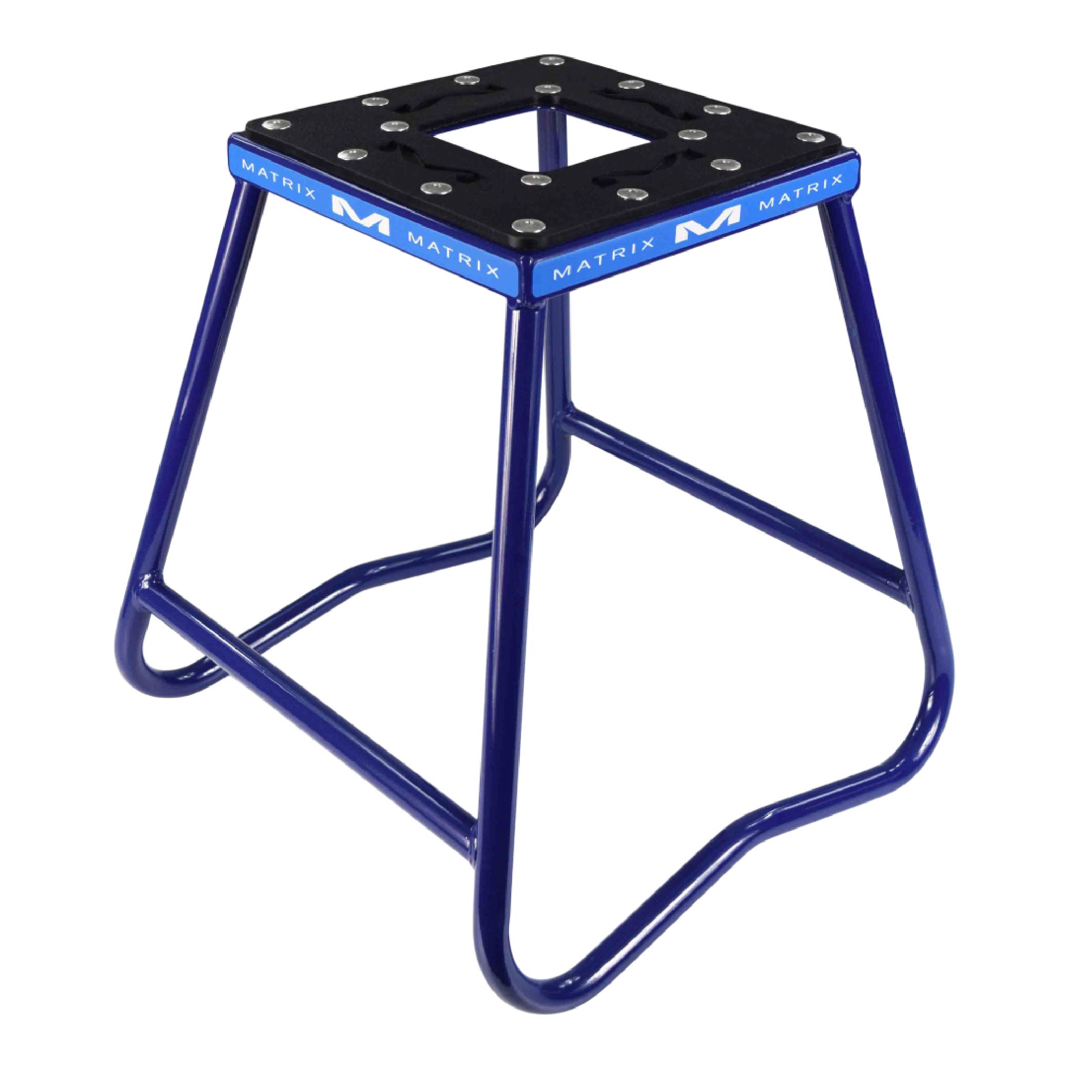 Matrix Concepts C1 Steel Stand /Mass Depot Sticker Pack - Blue | Heavy-Duty Carbon Steel Motorcycle Lift | 300 lb Capacity Motocross Dirt Bike Stand | Non-Slip Rubber Top