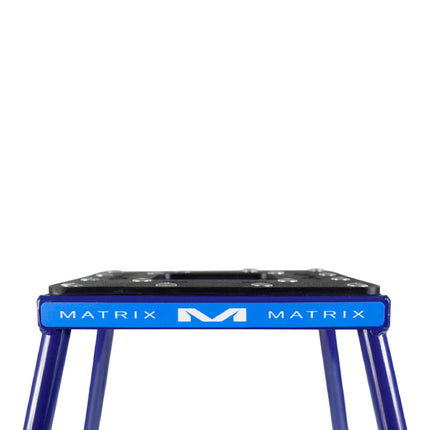 Matrix Concepts C1 Steel Stand /Mass Depot Sticker Pack - Blue | Heavy-Duty Carbon Steel Motorcycle Lift | 300 lb Capacity Motocross Dirt Bike Stand | Non-Slip Rubber Top