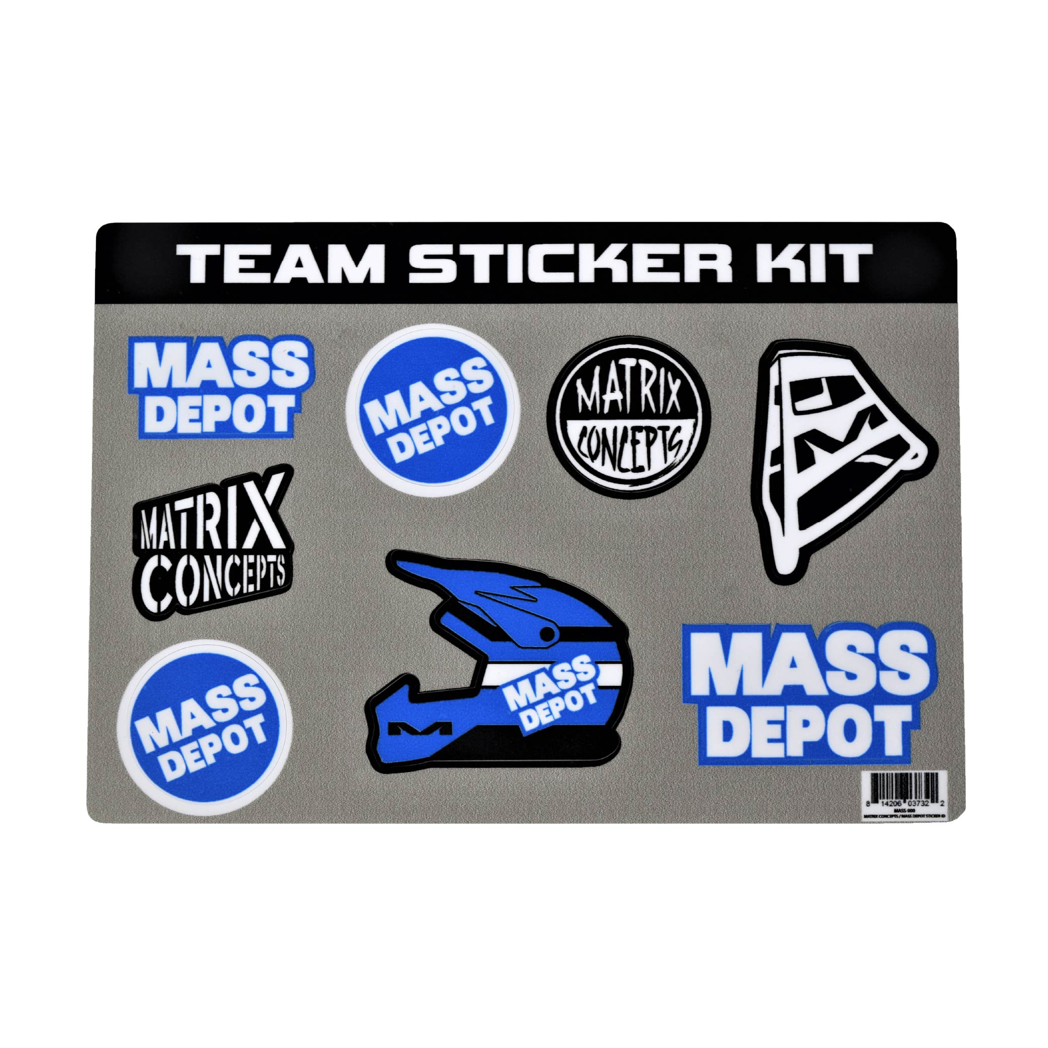 Matrix Concepts C1 Steel Stand /Mass Depot Sticker Pack - Blue | Heavy-Duty Carbon Steel Motorcycle Lift | 300 lb Capacity Motocross Dirt Bike Stand | Non-Slip Rubber Top