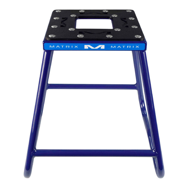 Matrix Concepts C1 Steel Stand - Blue | Heavy-Duty Carbon Steel Motorcycle Lift | 300 lb Capacity Motocross Dirt Bike Stand | Non-Slip Rubber Top