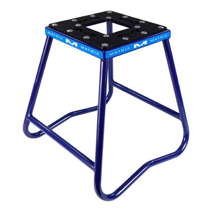 Matrix Concepts C1 Steel Stand - Blue | Heavy-Duty Carbon Steel Motorcycle Lift | 300 lb Capacity Motocross Dirt Bike Stand | Non-Slip Rubber Top