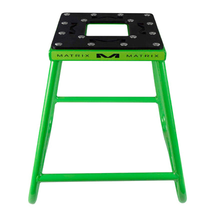 Matrix Concepts C1 Steel Stand - Green| Heavy-Duty Carbon Steel Motorcycle Lift | 300 lb Capacity Motocross Dirt Bike Stand | Non-Slip Rubber Top