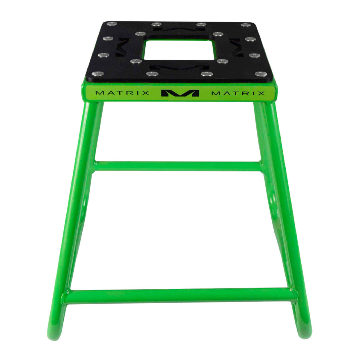 Matrix Concepts C1 Steel Stand - Green| Heavy-Duty Carbon Steel Motorcycle Lift | 300 lb Capacity Motocross Dirt Bike Stand | Non-Slip Rubber Top