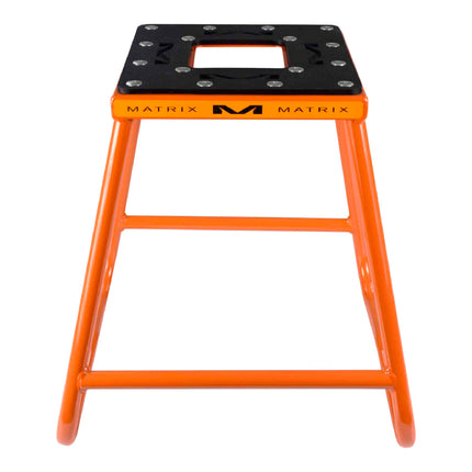 Matrix Concepts C1 Steel Stand - Orange| Heavy-Duty Carbon Steel Motorcycle Lift | 300 lb Capacity Motocross Dirt Bike Stand | Non-Slip Rubber Top