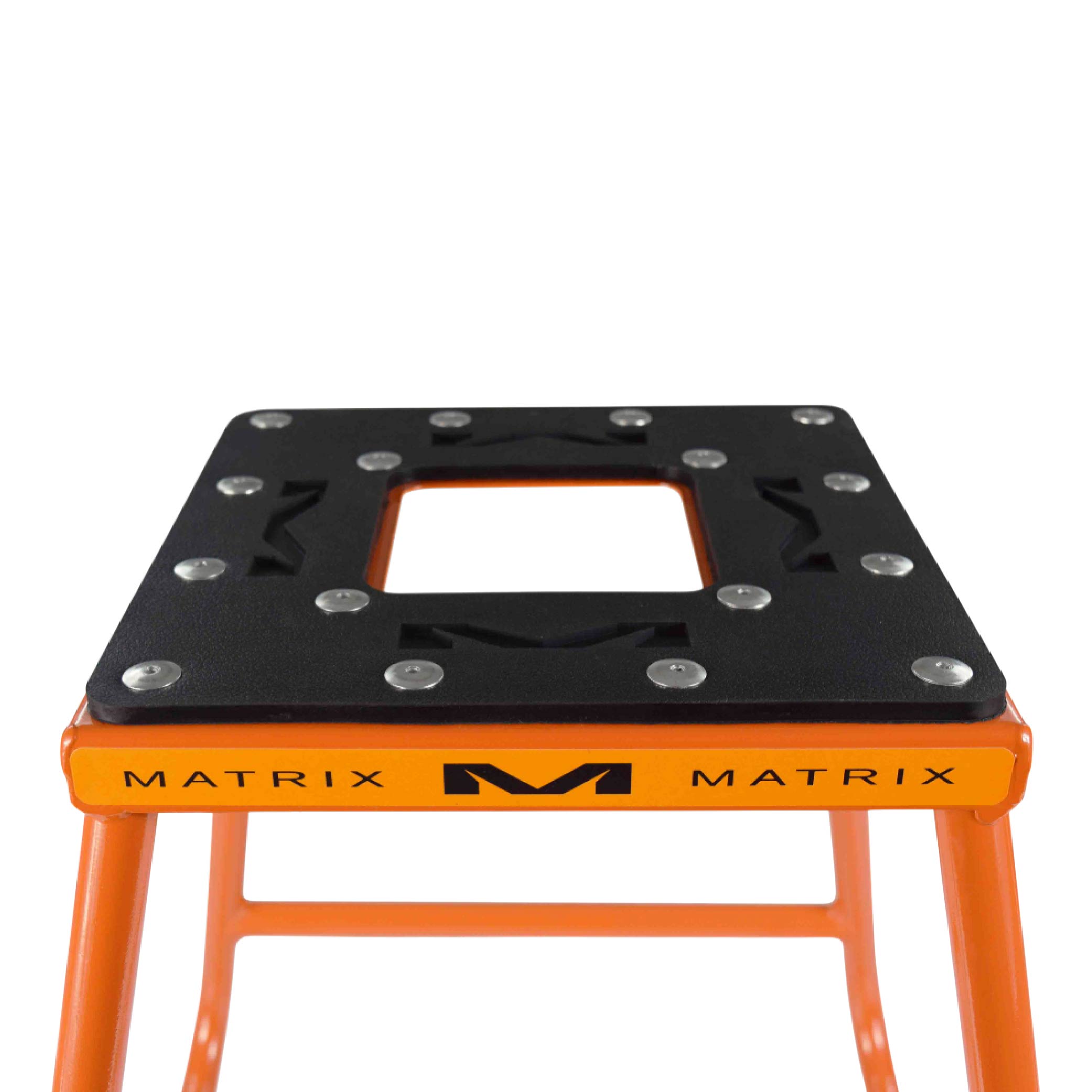 Matrix Concepts C1 Steel Stand - Orange| Heavy-Duty Carbon Steel Motorcycle Lift | 300 lb Capacity Motocross Dirt Bike Stand | Non-Slip Rubber Top