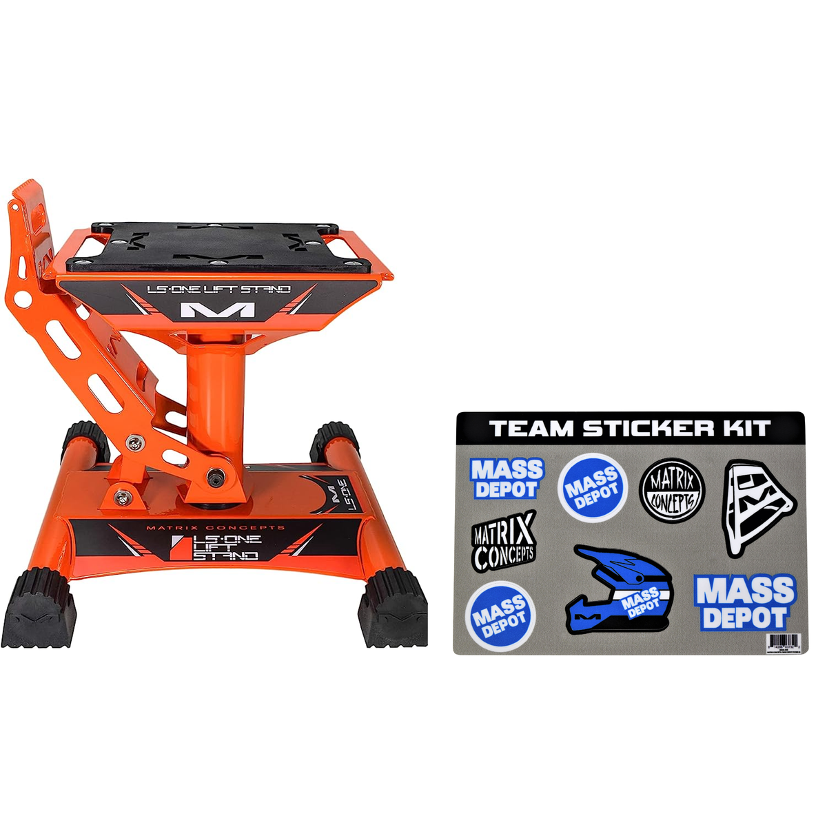 Matrix Concepts LS1 Lift Stand with 500 lbs Capacity for Dirt Bikes (Orange)