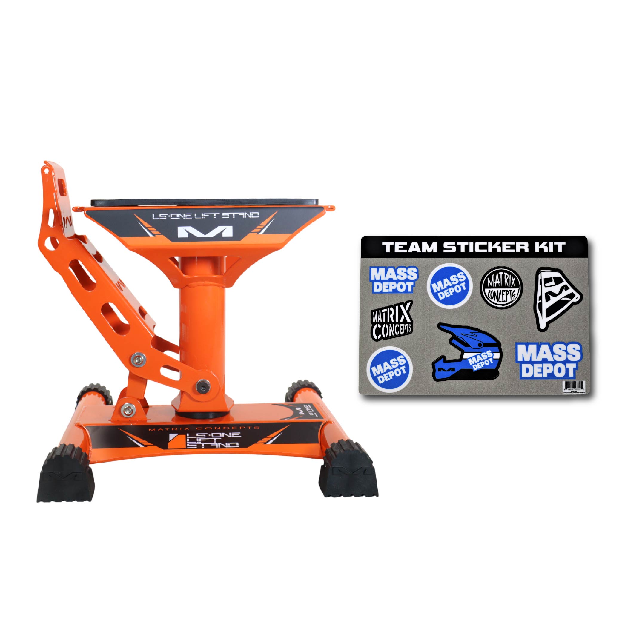 Matrix Concepts LS-ONE Lift Stand /Mass Depot Sticker Pack-Orange | Fo