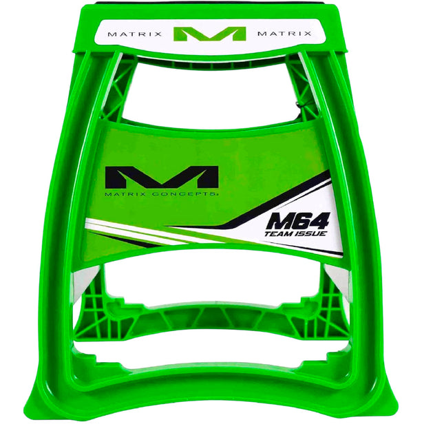 Matrix Concepts M64 Elite Stand - Green | Lightweight Polycarbonate Composite Motocross Dirt Bike Lift | 10 lb Ultra-Light Design | Anti-Flex Support, Extra-Wide Feet & Customizable Panels