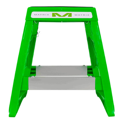 Matrix Concepts M64 Elite Stand - Green | Lightweight Polycarbonate Composite Motocross Dirt Bike Lift | 10 lb Ultra-Light Design | Anti-Flex Support, Extra-Wide Feet & Customizable Panels