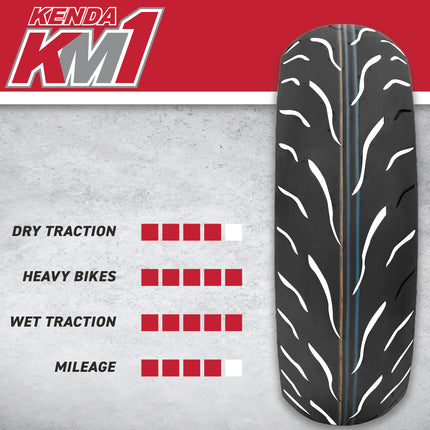 Kenda KM1 150/60R17 Sport Touring Motorcycle Tire 66H w/ Keychain (150/60-17)