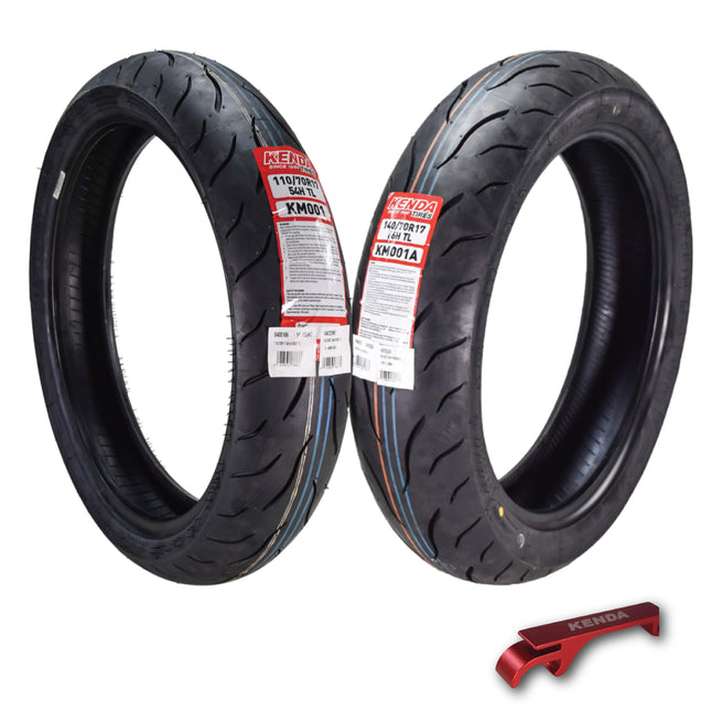 Kenda KM1 Sport Touring Front and Rear Motorcycle Tires 110/70ZR17and 140/70ZR17