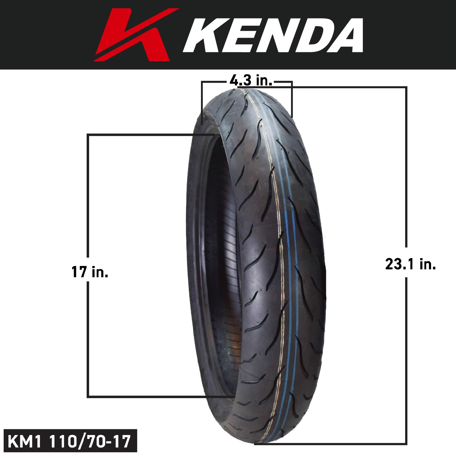 Kenda KM1 Sport Touring Front and Rear Motorcycle Tires 110/70ZR17and 140/70ZR17