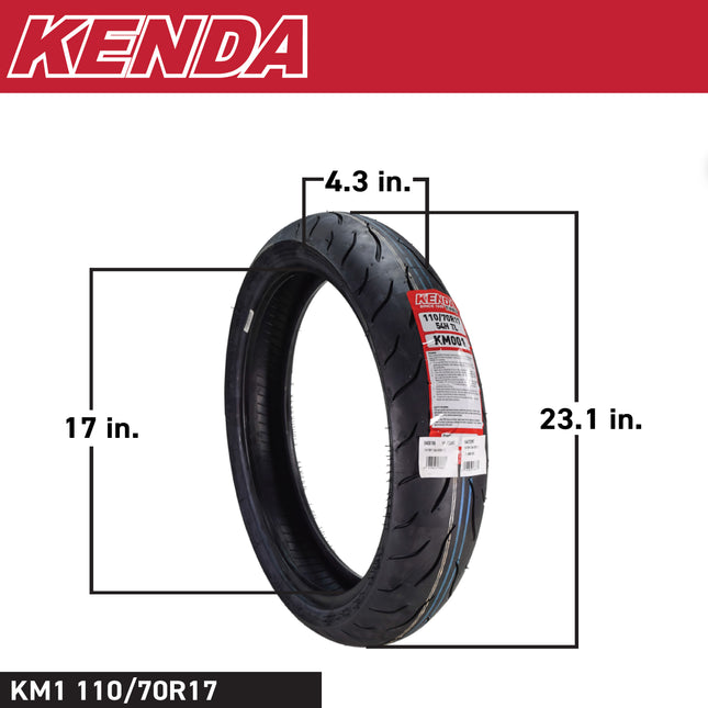 Kenda KM1 Sport Touring Front and Rear Motorcycle Tires 110/70ZR17and 140/70ZR17