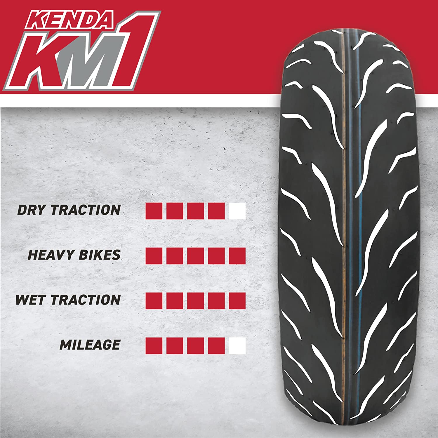 Kenda KM1 Sport Touring Front and Rear Motorcycle Tires 110/70ZR17and 140/70ZR17