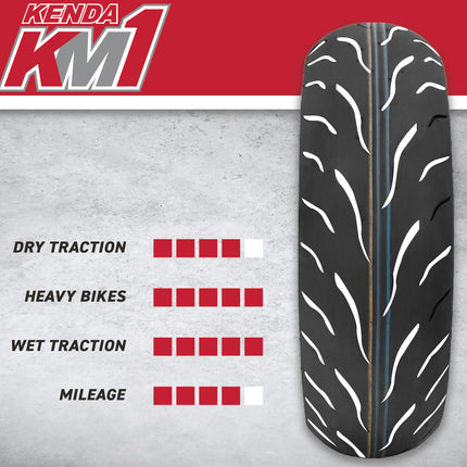 Kenda KM1 120/70ZR17 58W Sport Touring Motorcycle Tire(120/70-17) w/Keychain