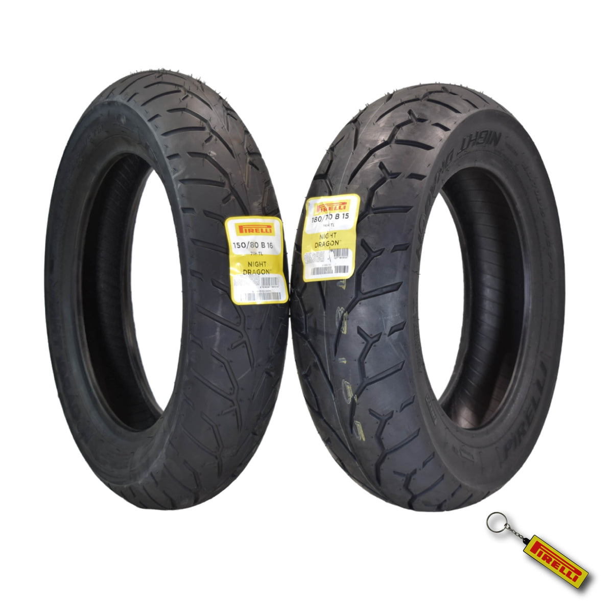 Pirelli Night Dragon 150/80B16 180/70B15 Front Rear Cruiser Motorcycle Tires Set