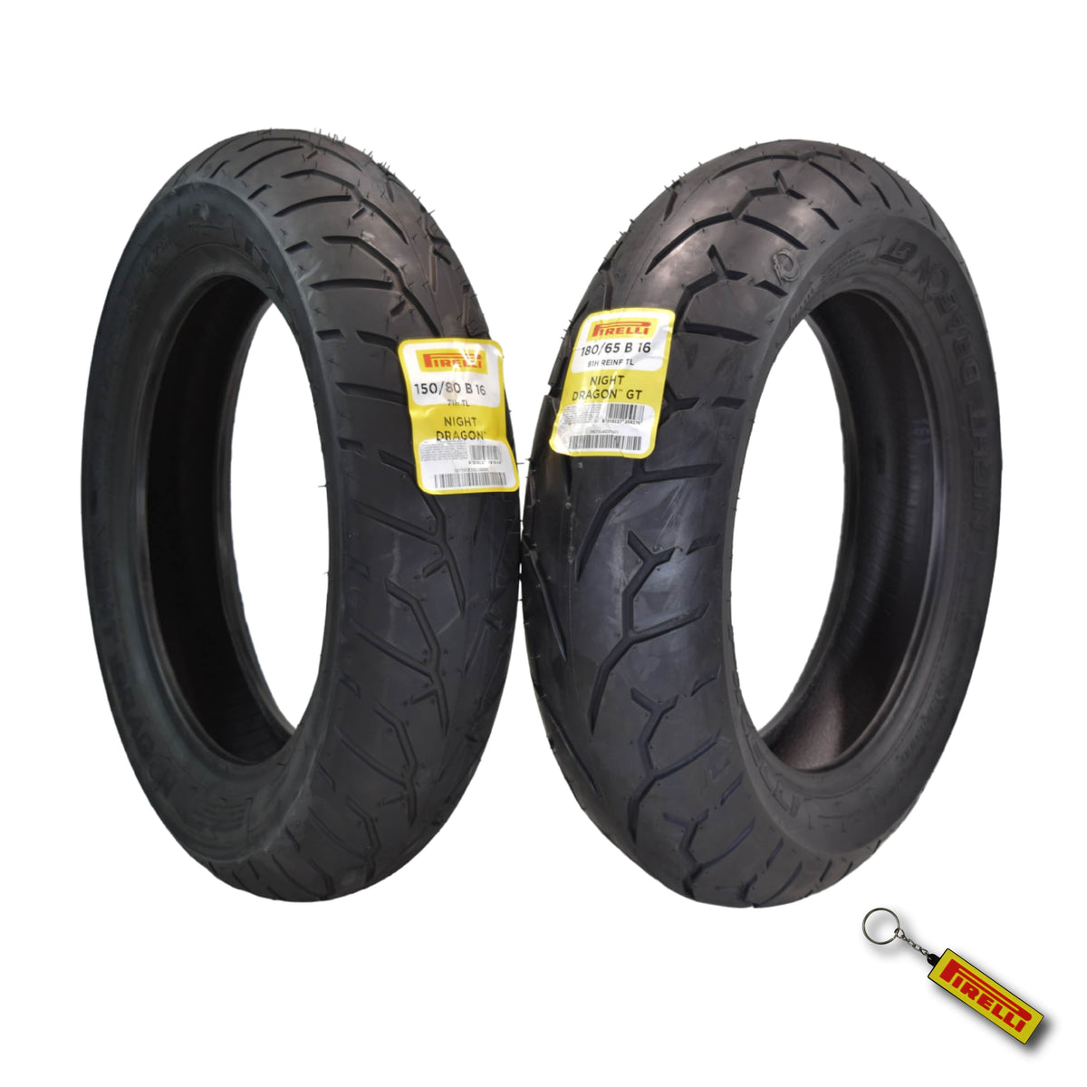 Pirelli Night Dragon 150/80B16 180/65B16 Front Rear Cruiser Motorcycle Tires Set