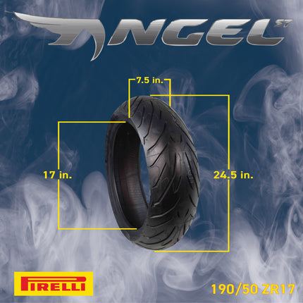 Pirelli Angel ST 120/70ZR17 (58W) Front & 190/50ZR17 (73W) Rear Motorcycle Tires – High-Performance Sport Touring Tire for Enhanced Grip, Durability & Stability – Fits Sport & Touring Bikes