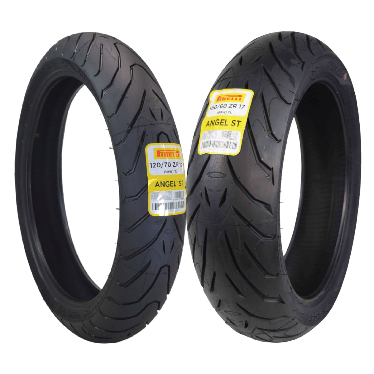 Pirelli Angel ST 120/70ZR17 (58W) Front & 160/60ZR17 (69W) Rear Motorcycle Tires – High-Performance Sport Touring Tire for Enhanced Grip, Durability & Stability – Fits Sport & Touring Bikes