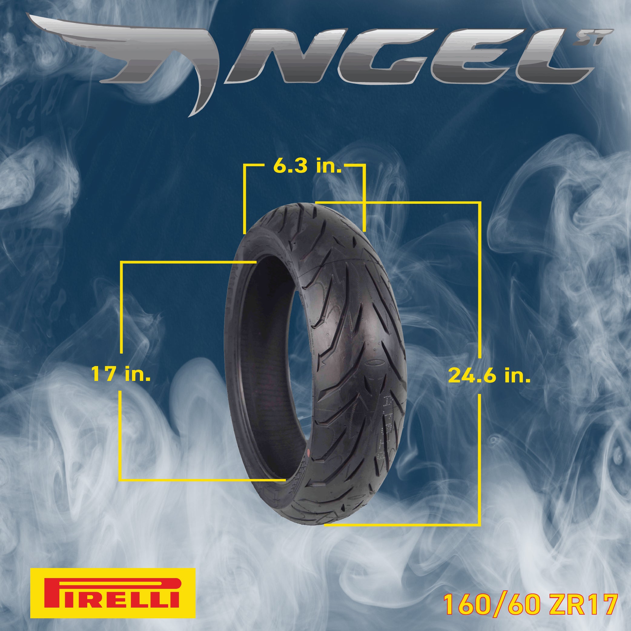 Pirelli Angel ST 120/70ZR17 160/60ZR17 Front & Rear Motorcycle Tire Set