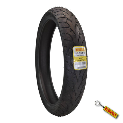 Pirelli Night Dragon 120/70B21 M/C 68H REINFTL Cruiser Motorcycle Tire-Superior Traction/Handling for High-Performance Cruisers w/Keychain
