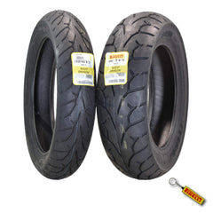 Pirelli Night Dragon 130/80B17 180/70B15 Front Rear Motorcycle Tires Set w/Keychain