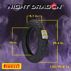 Pirelli Night Dragon 2211600 130/90B16 M/C 73H Front Motorcycle Cruiser Tire