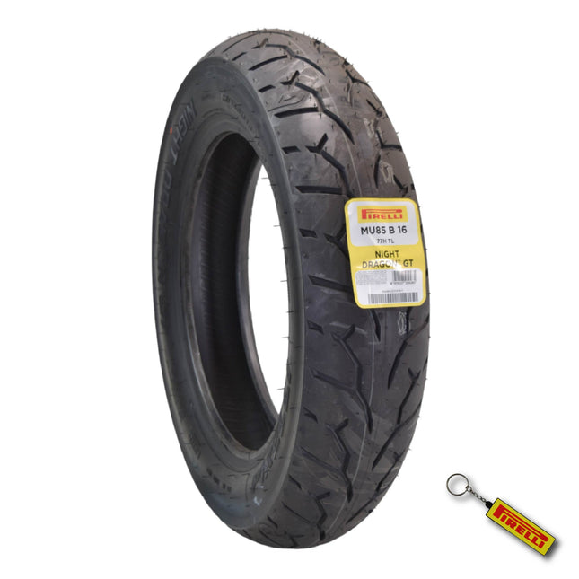 Pirelli Night Dragon GT MU85B16 M/C 77H Cruiser Motorcycle Rear Tire w/ Keychain