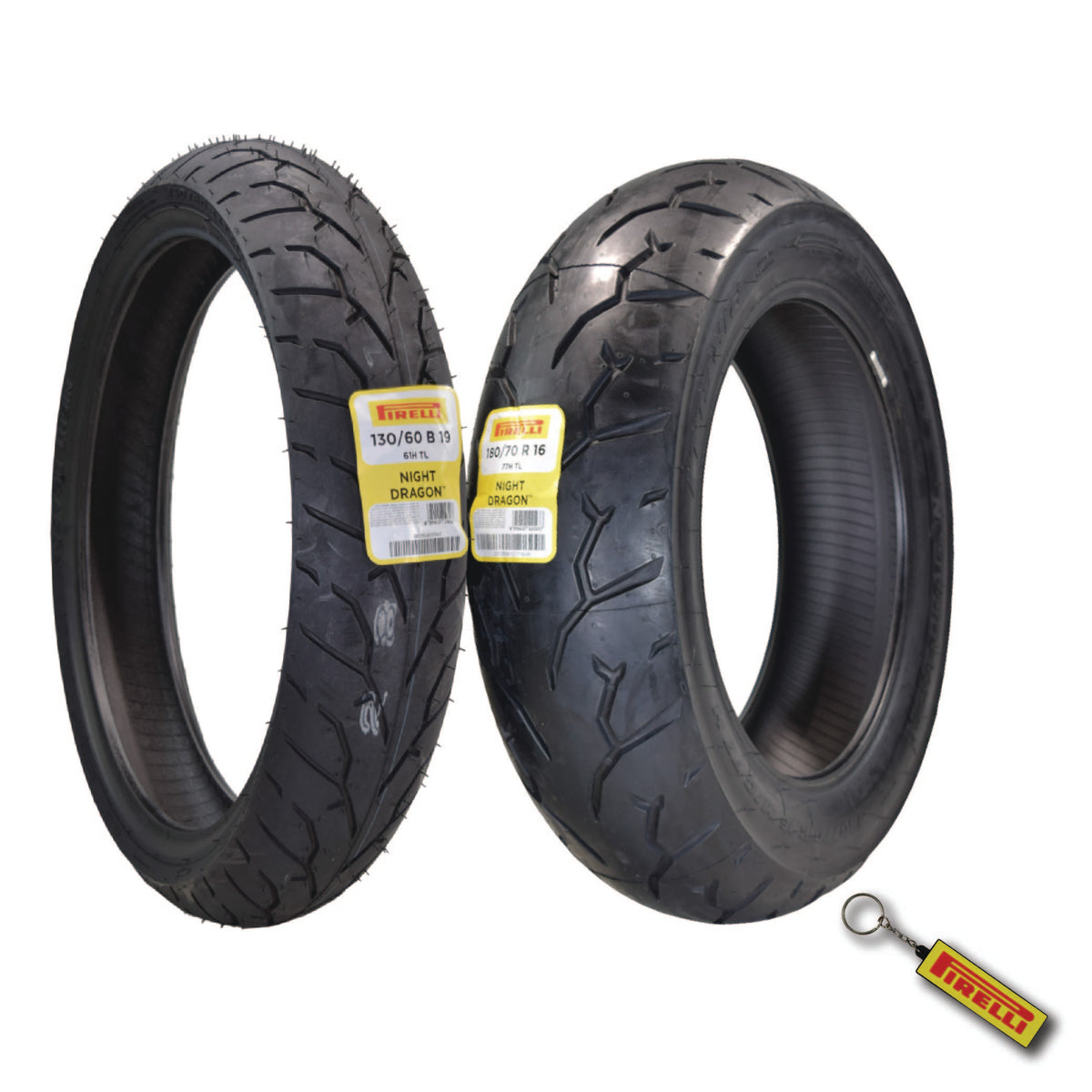 Pirelli Night Dragon 2812100 130/60B19 M/CTL 61H Front and 180/70R16 Rear Motorcycle Cruiser Tire