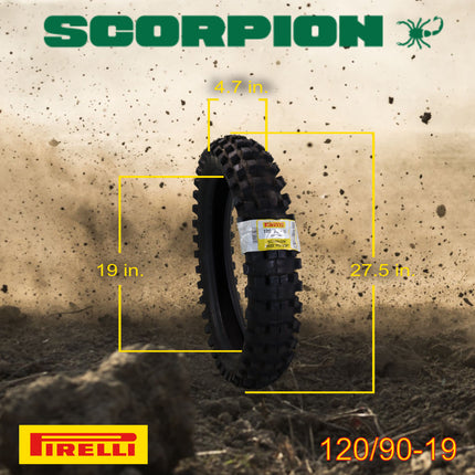 SCORPION MX32 MID SOFT Motorcycle Tire 120/90-19