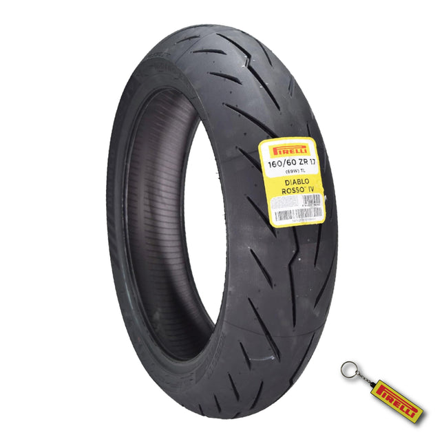 Pirelli Diablo Rosso IV Street Sport 160/60ZR17 Rear Motorcycle Tire 160/60-17 w/Keychain