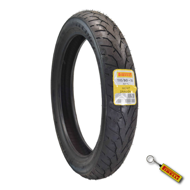 Pirelli Night Dragon 110/90-19 M/C 62H TL Cruiser Motorcycle Front Tire -Superior Traction and Handling for High-Performance Cruisers with Keychain