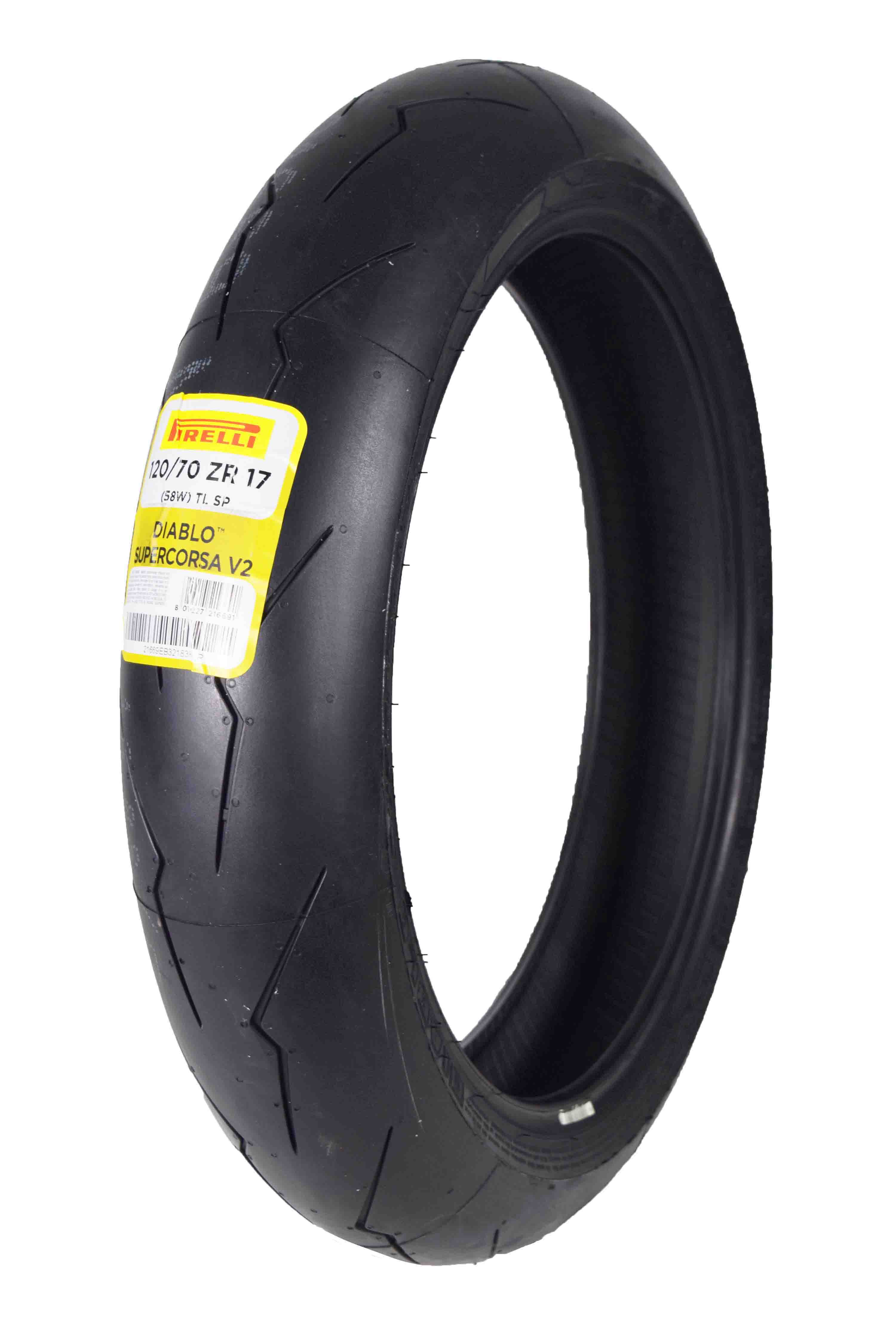 PIRELLI TIRES Front 120/70ZR17 Rear 190/55ZR17 SUPER CORSA V2 Motorcycle Tires