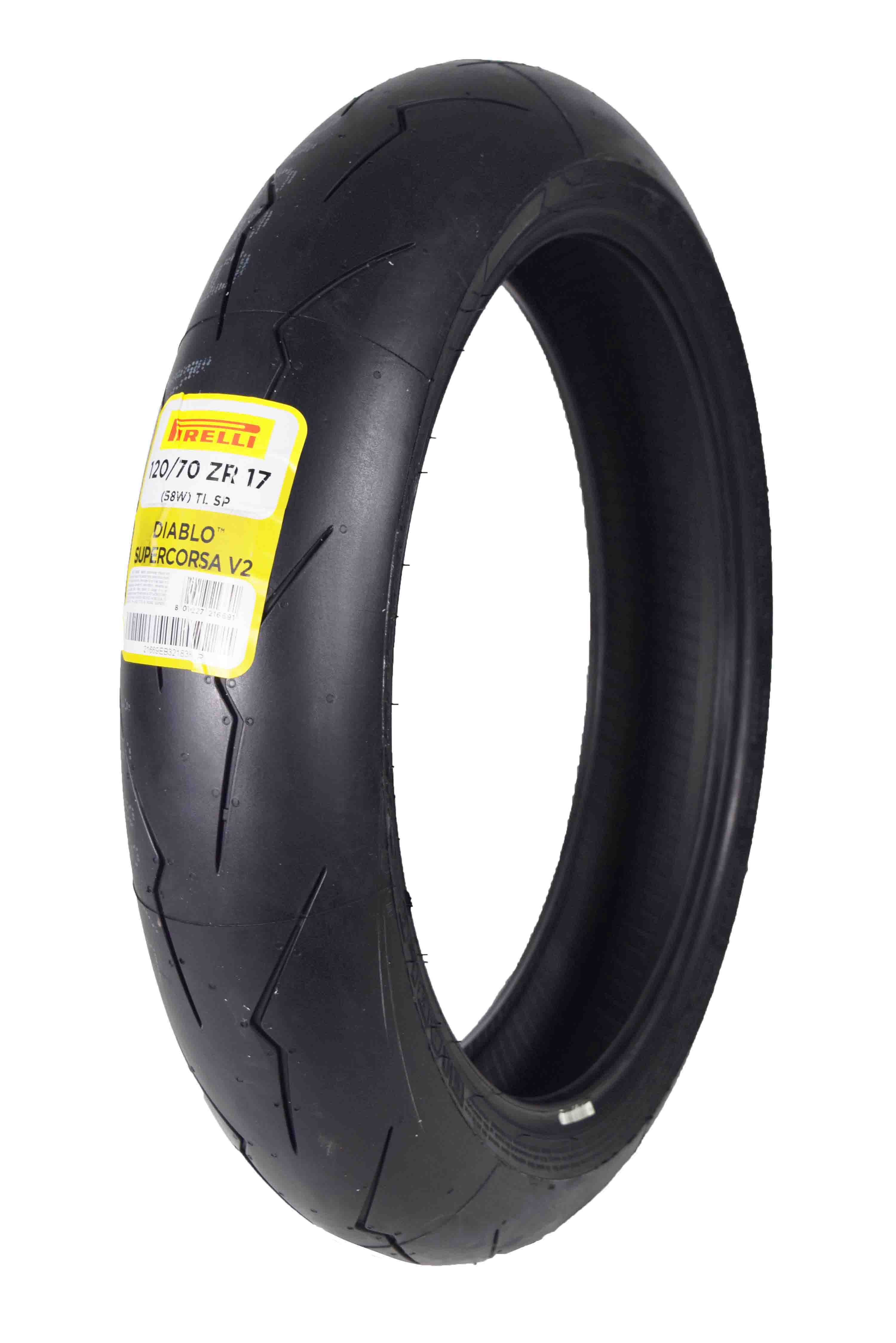 Pirelli Tire 120/70ZR17 SUPER CORSA V2 Radial Motorcycle Front Tire 12 ...