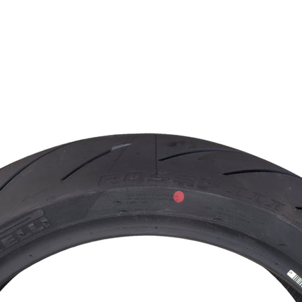 Pirelli Diablo Rosso III 120/70ZR17 Front & 160/60ZR17 Rear Motorcycle Tire Set - High Performance, Durable, & Reliable Tire for Sport/Street Bikes with Keychain