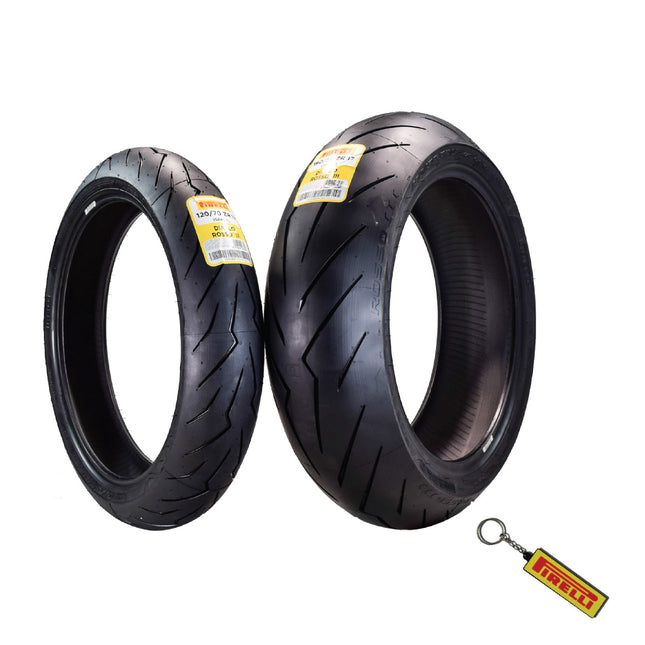 Pirelli Diablo Rosso III 120/70ZR17 190/55ZR17 Front & Rear Motorcycle Tire Set